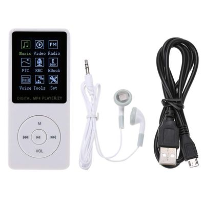 Mtlavishness Portable HiFi Music Player MP4 with Color TFT Screen for Sports White Ultra Thin 1 8 Inch Display Support USB2 0 High Speed Transmission AMV Movie Feature Full Band (White)