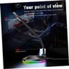 Toddmomy 1pc Bendable USB Microphone RGB Lighting Portable Desktop Mic for Voice Chat Video Conferencing and Gaming Compatible Home Office and Streaming Applications Black view 2