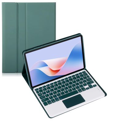 Keyboard Case for Lenovo Tab 10.1 2025 S10/K10C TB311FU 10.1inch Tablet, Wireless Keyboard Multi Angle Bracket Protective Cover and Mouse, PU Soft Silicon Border (Green,TouchPad)