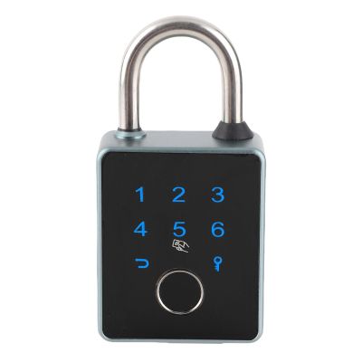 Fingerprint Padlock, Biometric Padlock Fingerprint Lock with Accessories Aluminum Alloy Stainless Steel for Gym School Office (TT Lock APP)