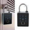 Fingerprint Padlock, Biometric Padlock Fingerprint Lock with Accessories Aluminum Alloy Stainless Steel for Gym School Office (TT Lock APP) view 3