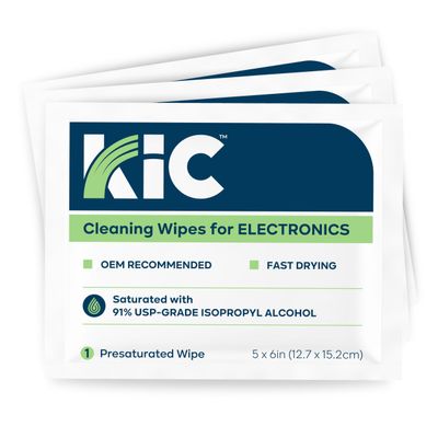 KICTeam  Electronic Cleaning Wipes for Tape Transport Systems (80 Wipes)  Cassette Head Cleaner  VCR Head Cleaner  Made in USA
