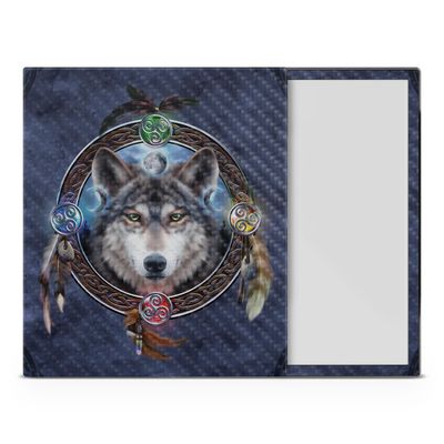 Carbon Fiber Tablet Skin Compatible with BOOX Note Air4 C (2024) - Wolf Dreamcatcher - Premium 3M Vinyl Protective Wrap Decal Cover - Easy to Apply | Crafted in The USA by MightySkins