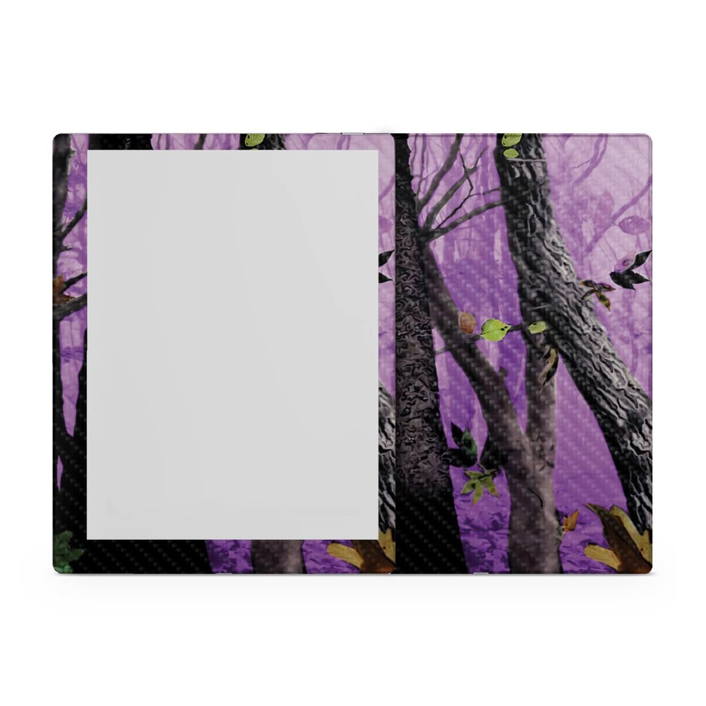 Carbon Fiber Tablet Skin Compatible with BOOX Go 10.3 (2024) - Purple Tree Camo - Premium 3M Vinyl Protective Wrap Decal Cover - Easy to Apply | Crafted in The USA by MightySkins