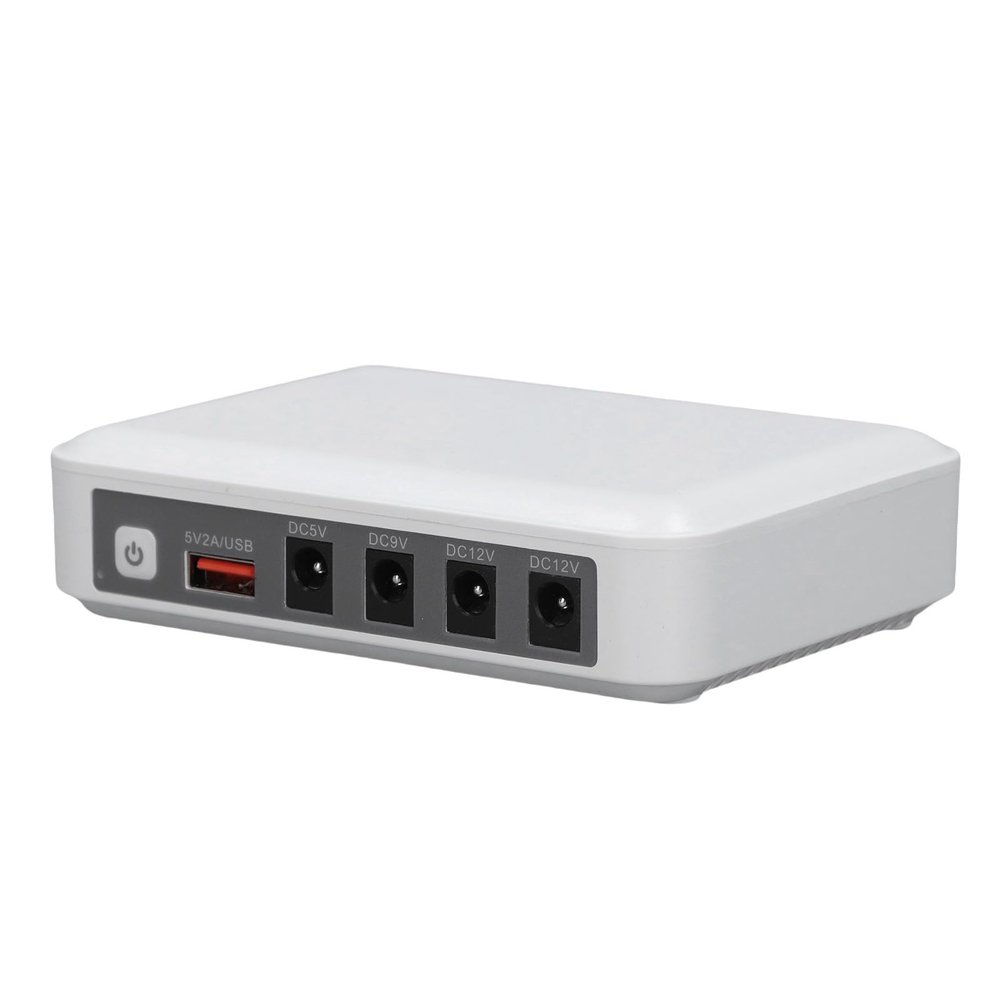 WALFRONT Mini UPS 6000mAh Large Capacity DC 5V 9V 12V Output Multiple Guards Router UPS Backup Power Supply Modem Security Camera Uninterruptible Power Supply (US Plug)