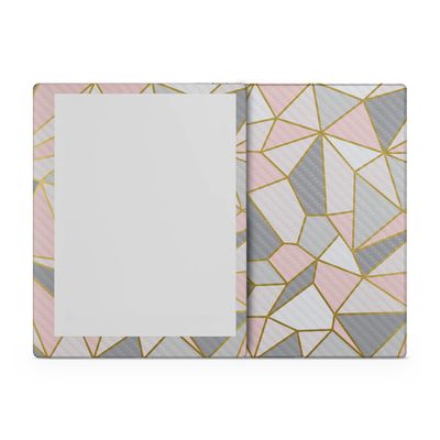 Carbon Fiber Tablet Skin Compatible with BOOX Go 10.3 (2024) - Rose Gold Polygon - Premium 3M Vinyl Protective Wrap Decal Cover - Easy to Apply | Crafted in The USA by MightySkins
