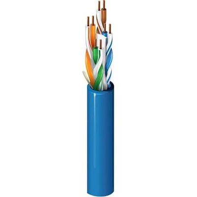 2413 D15U1000 CAT6 Plus Plenum Cable, 23/4 Solid BC, Unshielded, UTP, CMP, FT6, 1000' (304.8m), UnReel, Blue