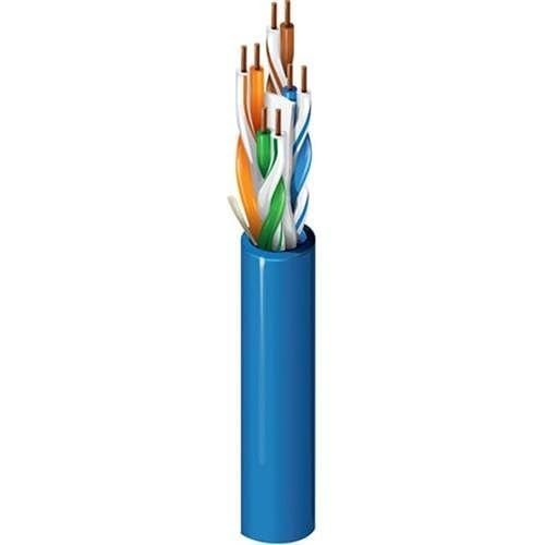 2413 D15U1000 CAT6 Plus Plenum Cable, 23/4 Solid BC, Unshielded, UTP, CMP, FT6, 1000' (304.8m), UnReel, Blue