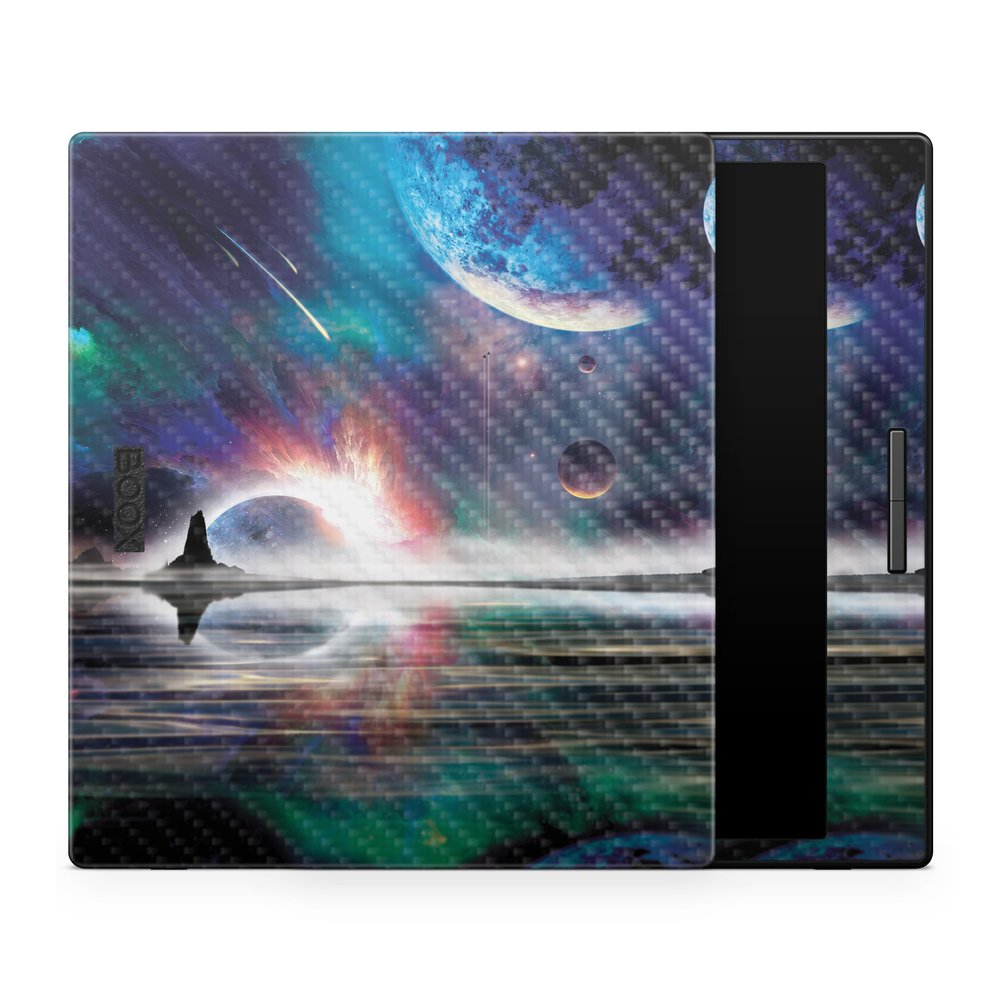 Carbon Fiber Tablet Skin Compatible with BOOX Go Color 7 (2024) - Space Horizon - Premium 3M Vinyl Protective Wrap Decal Cover - Easy to Apply | Crafted in The USA by MightySkins