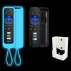 (2+1+1 Pack) Replacement Remote Fit Roku TV No Setup with Blue Soft Protective Silicone Cover & Mount Holder Compatible with TCL/Hisense/Onn/Sharp/Element/Philips Roku Smart TV view 1