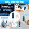 (2+1+1 Pack) Replacement Remote Fit Roku TV No Setup with Blue Soft Protective Silicone Cover & Mount Holder Compatible with TCL/Hisense/Onn/Sharp/Element/Philips Roku Smart TV view 4