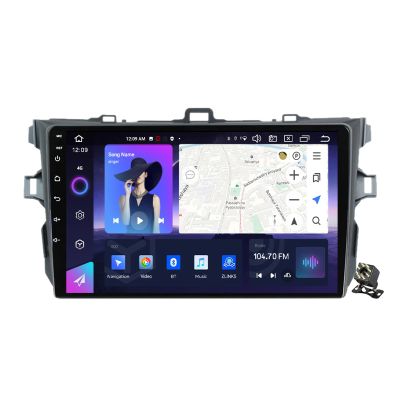 CARUENT Android 13 Car Stereo Radio Navigation GPS for Toyota Corolla 2006-2013 Autoradio 9" Multimedia Player Support Bluetooth/CarPlay/Android Auto/SWC/WiFi/FM/RDS/DAB+Backup Camera,Nf6/8+128g