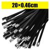 100pcs Stainless Steel Cable Ties Metal Self-Locking Fastening Straps Black Heavy Duty Cable Wire Tie Exhaust Wrap Rings(20x0.46cm) view 2