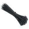 100 PCS Self-Locking Plastic Nylon Tie Black Fastening Strap Cable-Tie-Set Cable Zip Tie Fastening Ring Zip Wraps Strap Tie(5x200mm) view 1