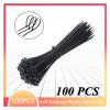 100 PCS Self-Locking Plastic Nylon Tie Black Fastening Strap Cable-Tie-Set Cable Zip Tie Fastening Ring Zip Wraps Strap Tie(5x200mm) view 3