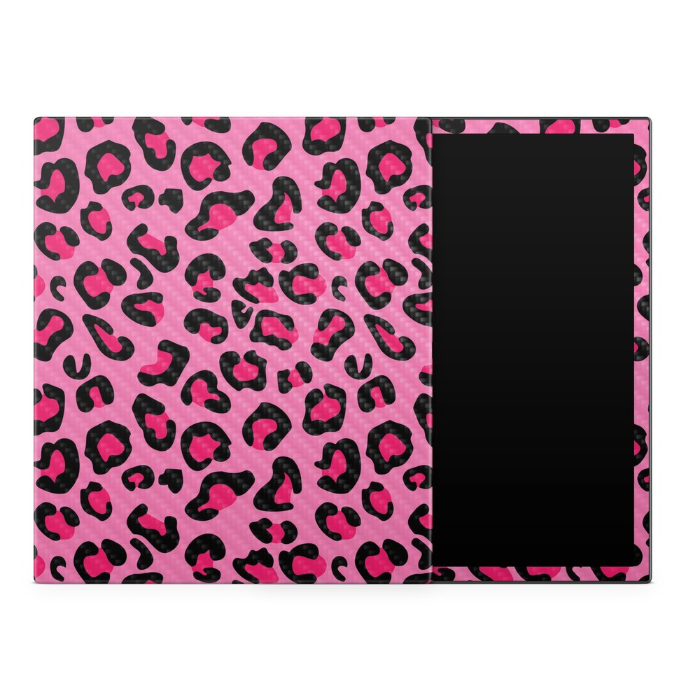 Carbon Fiber Tablet Skin Compatible with BOOX Note Air3 C (2023) - Pink Leopard - Premium 3M Vinyl Protective Wrap Decal Cover - Easy to Apply | Crafted in The USA by MightySkins