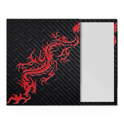 Carbon Fiber Tablet Skin Compatible with BOOX Note Air4 C (2024) - Red Dragon - Premium 3M Vinyl Protective Wrap Decal Cover - Easy to Apply | Crafted in The USA by MightySkins
