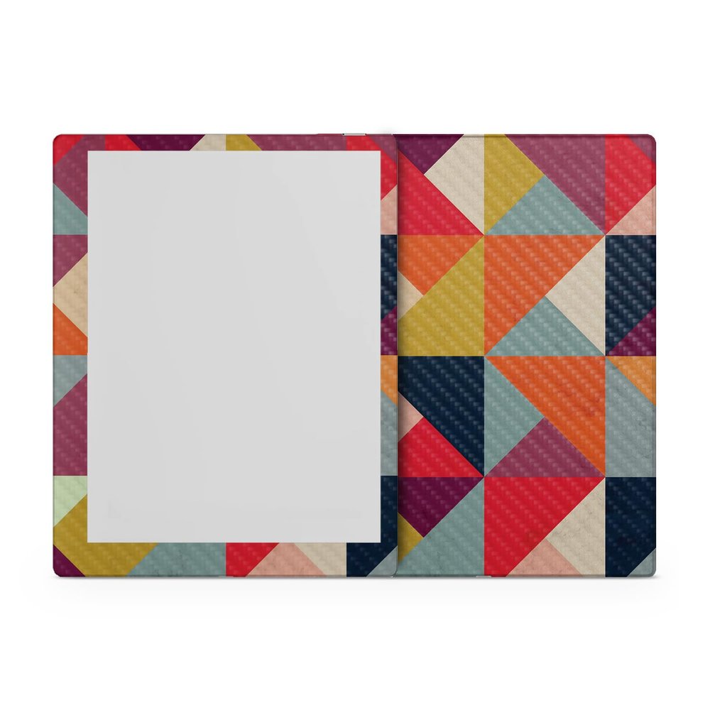 Carbon Fiber Tablet Skin Compatible with BOOX Go 10.3 (2024) - Bright and Happy - Premium 3M Vinyl Protective Wrap Decal Cover - Easy to Apply | Crafted in The USA by MightySkins