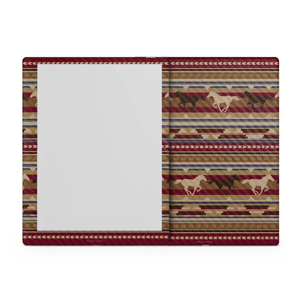 Carbon Fiber Tablet Skin Compatible with BOOX Go 10.3 (2024) - Western Horses - Premium 3M Vinyl Protective Wrap Decal Cover - Easy to Apply | Crafted in The USA by MightySkins