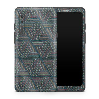 Glossy Glitter Tablet Skin Compatible with BOOX Palma 1 (2023) - Triangle Stripes - Premium 3M Vinyl Protective Wrap Decal Cover - Easy to Apply | Crafted in The USA by MightySkins