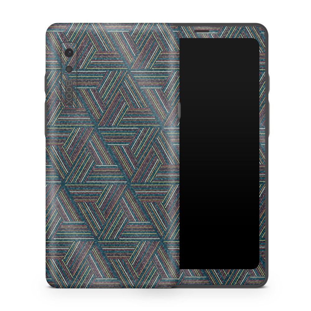 Glossy Glitter Tablet Skin Compatible with BOOX Palma 1 (2023) - Triangle Stripes - Premium 3M Vinyl Protective Wrap Decal Cover - Easy to Apply | Crafted in The USA by MightySkins
