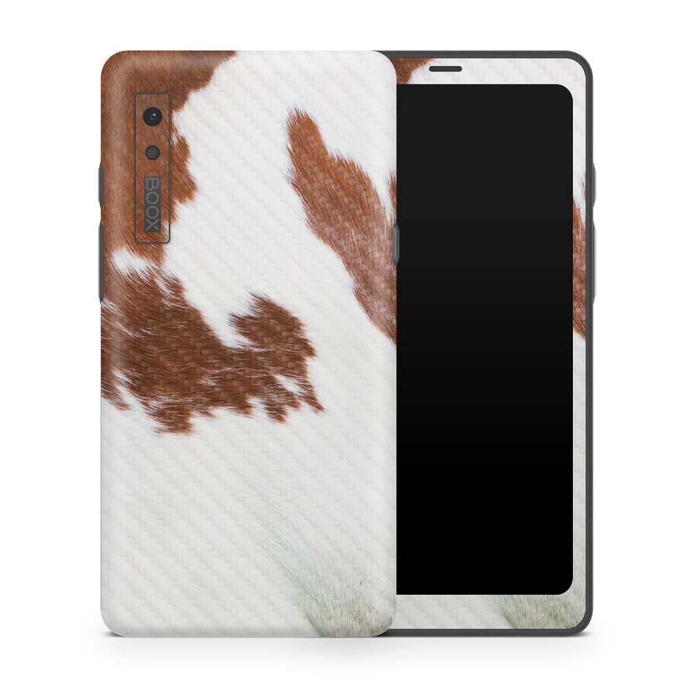Carbon Fiber Tablet Skin Compatible with BOOX Palma 1 (2023) - Cow Hide - Premium 3M Vinyl Protective Wrap Decal Cover - Easy to Apply | Crafted in The USA by MightySkins