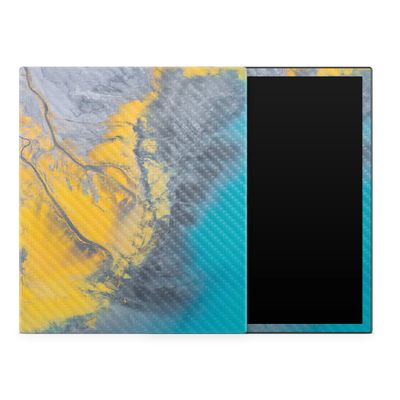 Carbon Fiber Tablet Skin Compatible with BOOX Note Air3 C (2023) - Yellow Spill - Premium 3M Vinyl Protective Wrap Decal Cover - Easy to Apply | Crafted in The USA by MightySkins