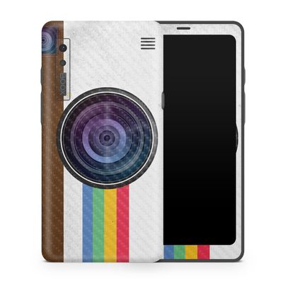 Carbon Fiber Tablet Skin Compatible with BOOX Palma 1 (2023) - Vintage Polaroid - Premium 3M Vinyl Protective Wrap Decal Cover - Easy to Apply | Crafted in The USA by MightySkins