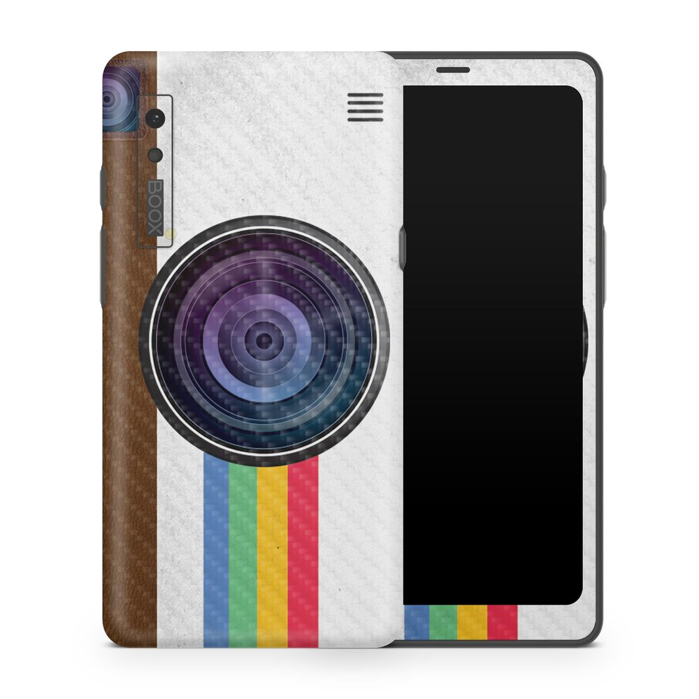 Carbon Fiber Tablet Skin Compatible with BOOX Palma 1 (2023) - Vintage Polaroid - Premium 3M Vinyl Protective Wrap Decal Cover - Easy to Apply | Crafted in The USA by MightySkins