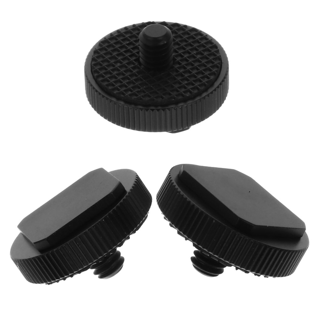 BRIGHTFUFU 3Pcs Cold Shoe Mount Adapter Flash Holder for Camera Rig Durable with Non Slip Pad Design for Monitors and Lights