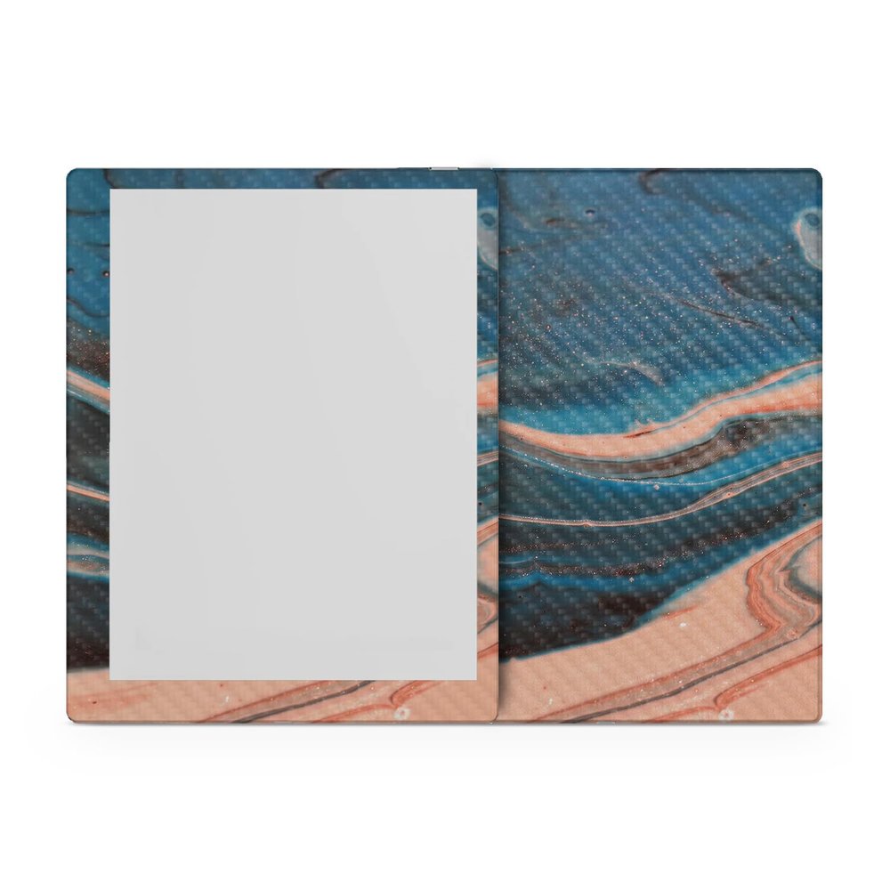 Carbon Fiber Tablet Skin Compatible with BOOX Go 10.3 (2024) - Sea Dunes - Premium 3M Vinyl Protective Wrap Decal Cover - Easy to Apply | Crafted in The USA by MightySkins