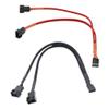 FWSYIVV KUNSR 5-1PCS 4-pin Y-Type Splitter Cable 4-pin PWM Female to 3/4-pin Computer Motherboard CPU Fan PC case Fan Extension Adapter Cable(1PCS) view 3