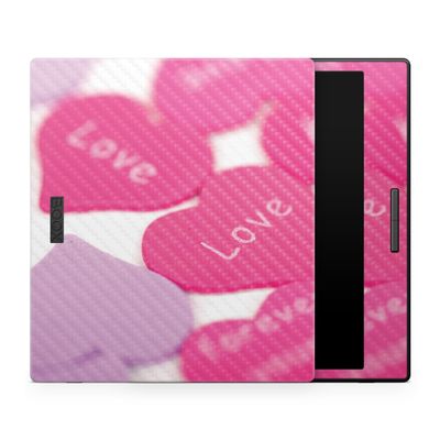 Carbon Fiber Tablet Skin Compatible with BOOX Go Color 7 (2024) - Love and Stuff - Premium 3M Vinyl Protective Wrap Decal Cover - Easy to Apply | Crafted in The USA by MightySkins