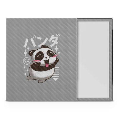 Carbon Fiber Tablet Skin Compatible with BOOX Note Air4 C (2024) - Panda Kawaii - Premium 3M Vinyl Protective Wrap Decal Cover - Easy to Apply | Crafted in The USA by MightySkins