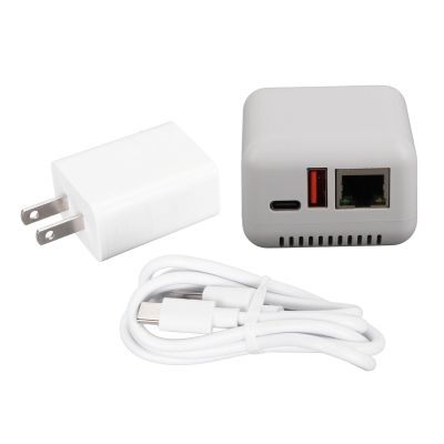 ANGGREK USB 2.0 Network Print Server, Supports Image and Text Printing, Multiple Interfaces Type C Port, USB Connection Port, Network Cable Interface, 256GB for Android iOS