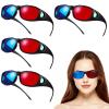 Tofficu 5 Pcs Red and Blue Glasses for Movies Lightweight Viewing Glasses Comfortable Design for Enhanced Experience Easy to Use with Depth Effect view 1