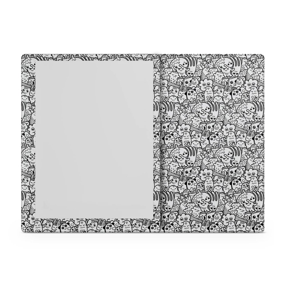 Carbon Fiber Tablet Skin Compatible with BOOX Go 10.3 (2024) - Doodle Friends - Premium 3M Vinyl Protective Wrap Decal Cover - Easy to Apply | Crafted in The USA by MightySkins