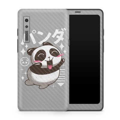 Carbon Fiber Tablet Skin Compatible with BOOX Palma 1 (2023) - Panda Kawaii - Premium 3M Vinyl Protective Wrap Decal Cover - Easy to Apply | Crafted in The USA by MightySkins