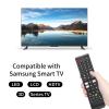(2+2 Packs) Replacement Remote Control No Setup Fit Samsung TV Remote with Anti-Lost Soft Protective Silicone Cover Case Green & Blue Compatible with Samsung LCD LED HDTV 3D Smart TVs Models view 2