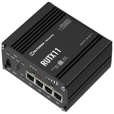 Teltonika RUTX11 Industrial 4G LTE Router - Dual SIM, Gigabit Ethernet, Dual-Band WiFi, VPN & RMS Support (RUTX11100400)