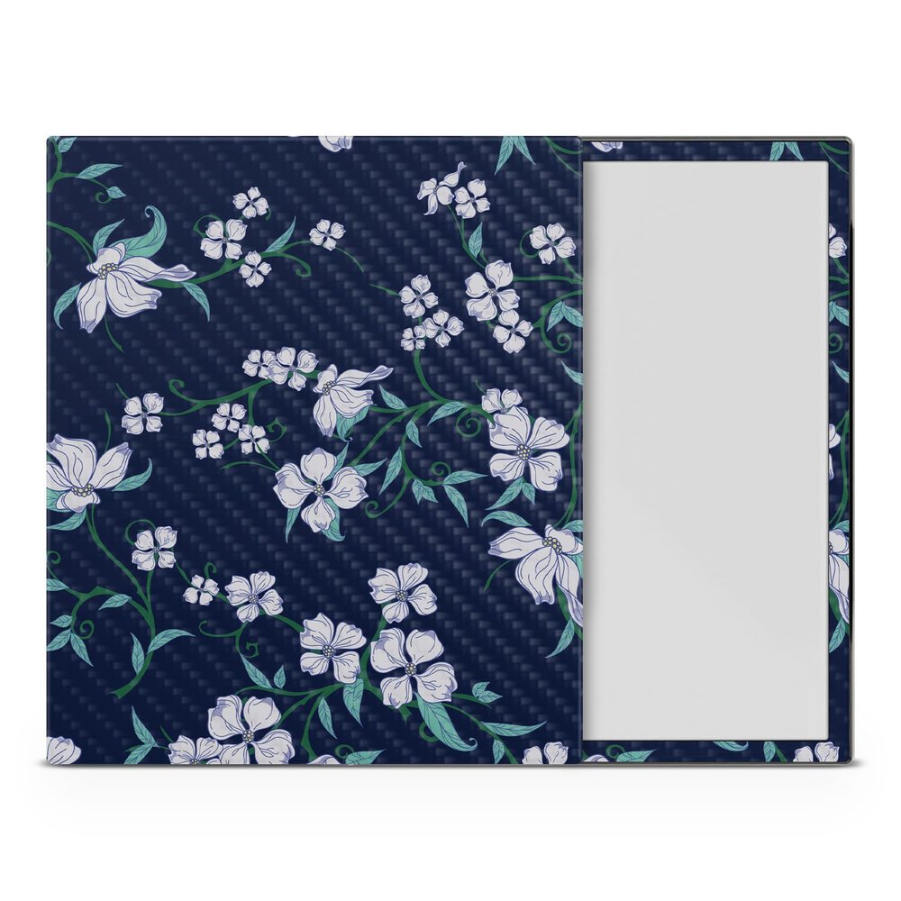 Carbon Fiber Tablet Skin Compatible with BOOX Note Air4 C (2024) - White Freesia - Premium 3M Vinyl Protective Wrap Decal Cover - Easy to Apply | Crafted in The USA by MightySkins