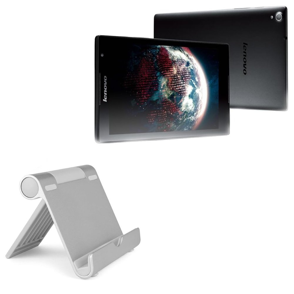 BoxWave Stand and Mount Compatible with Lenovo Tab S8 - VersaView Aluminum Stand, Portable, Multi Angle Viewing Sturdy