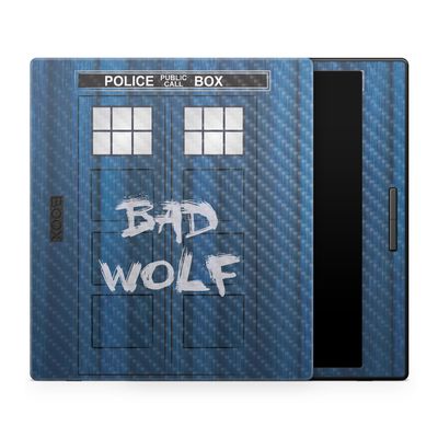 Carbon Fiber Tablet Skin Compatible with BOOX Go Color 7 (2024) - Time Lord Box - Premium 3M Vinyl Protective Wrap Decal Cover - Easy to Apply | Crafted in The USA by MightySkins