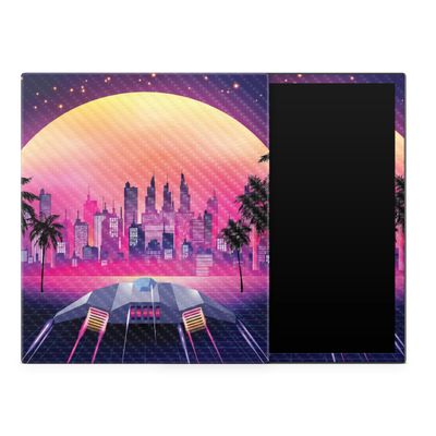 Carbon Fiber Tablet Skin Compatible with BOOX Note Air3 C (2023) - Synthwave Starship - Premium 3M Vinyl Protective Wrap Decal Cover - Easy to Apply | Crafted in The USA by MightySkins