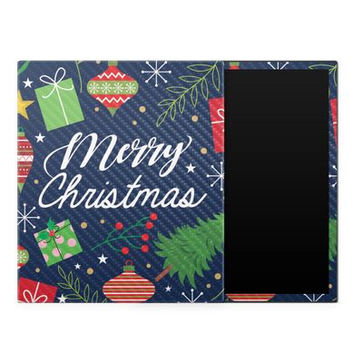 Carbon Fiber Tablet Skin Compatible with BOOX Note Air3 C (2023) - Merry Christmas - Premium 3M Vinyl Protective Wrap Decal Cover - Easy to Apply | Crafted in The USA by MightySkins