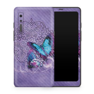 Carbon Fiber Tablet Skin Compatible with BOOX Palma 1 (2023) - Celtic Butterflies - Premium 3M Vinyl Protective Wrap Decal Cover - Easy to Apply | Crafted in The USA by MightySkins