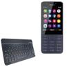 BoxWave Keyboard Compatible with Nokia 230 Dual SIM - SlimKeys Bluetooth Keyboard, Portable Thin with Chiclet-Style Keys - Jet Black view 1