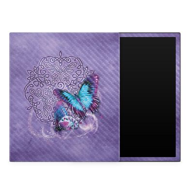 Carbon Fiber Tablet Skin Compatible with BOOX Note Air3 C (2023) - Celtic Butterflies - Premium 3M Vinyl Protective Wrap Decal Cover - Easy to Apply | Crafted in The USA by MightySkins