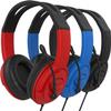 Bulk 96-Pack Headphones with Boom Microphone  Wired Over-Ear Headset with 3.5mm Plug for Classroom, School, Remote Learning, Office Use  Durable, Adjustable  Black, Red, Blue view 1