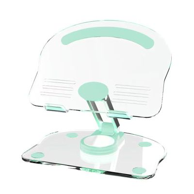 Mtlavishness Tablet Stand Holder 360 Degree Rotating Liftable Folding Acrylic Transparent Desktop Tablet Holder Ideal for Home Office Use Made of Excellent Acrylic Material with (Green)